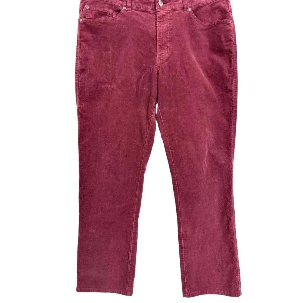 Peter Millar Men’s Corduroy Classic Fit Pants Burgundy Golf Luxury 5-pocket  36